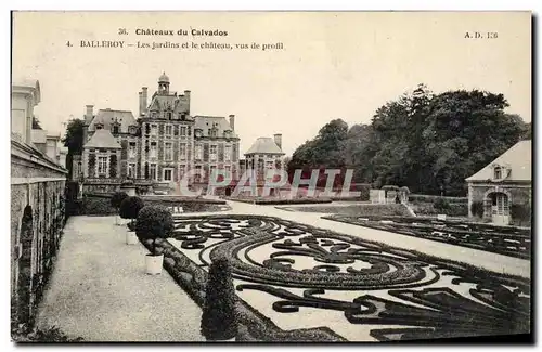 Ansichtskarte AK Chateaux du Calvados Balleroy Les Jardins et le Chateau vus de profil