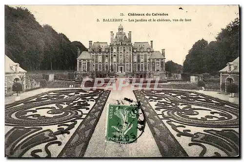 Ansichtskarte AK Chateaux du Calvados Balleroy Les Jardins et le Chateau vus de face