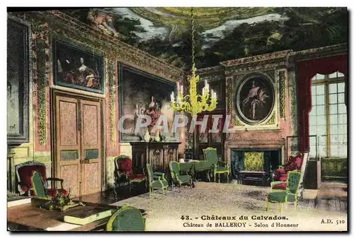 Cartes postales Chateaux du Calvados Chateau de Balleroy Salon d Honneur