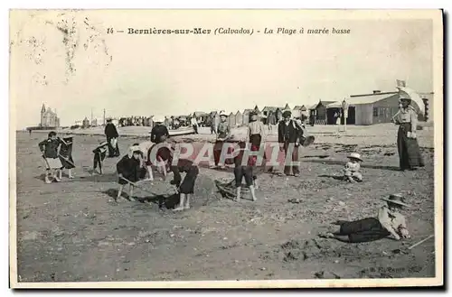 Cartes postales Bernieres sur Mer La Plage a maree basse