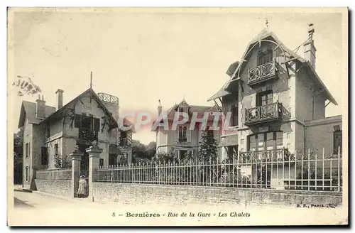 Cartes postales Bernieres Rue de la Gare Les Chalets