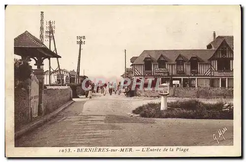 Cartes postales Bernieres sur Mer L entree de la plage