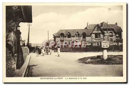 Cartes postales Bernieres sur Mer La descente a la mer