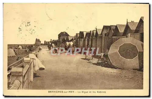 Cartes postales Bernieres sur Mer La Digue et les Cabines