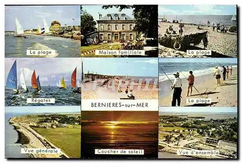 Cartes postales moderne Bernieres sur Mer Plage Maison familiale