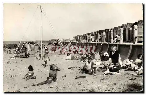 Moderne Karte Bernieres sur Mer La Plage et les Cabines Enfants