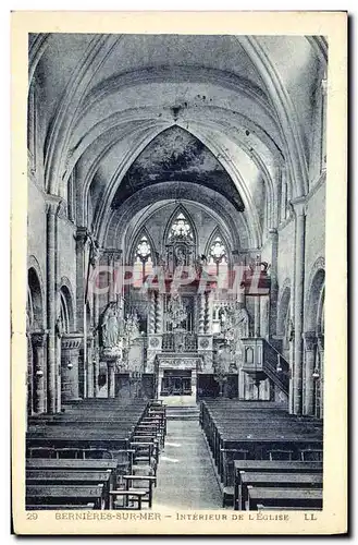 Cartes postales Bernieres sur Mer Interieur de L Eglise