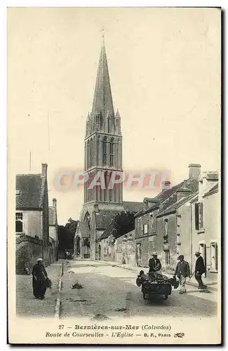 Cartes postales Bernieres sur Mer Route de Courseulles L Eglise