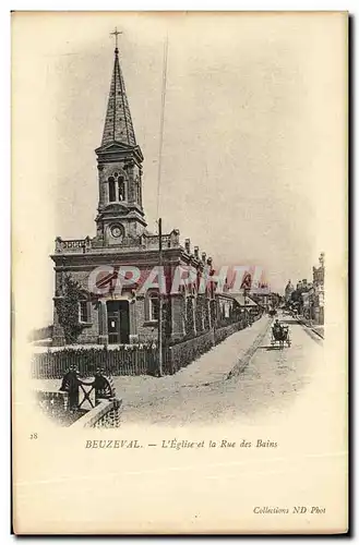 Cartes postales Beuzeval L Eglise et la Rue des Bains