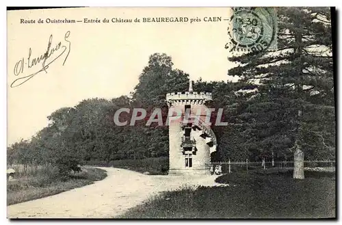 Cartes postales Route de Ouistreham Entree du Chateau de Beauregard pres Caen