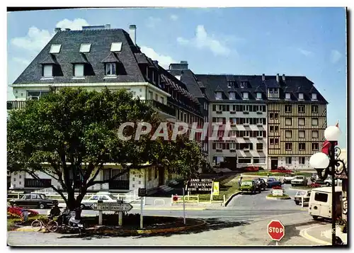 Moderne Karte Blonville sur Mer Son splendide Grand Hotel en bordure de mer