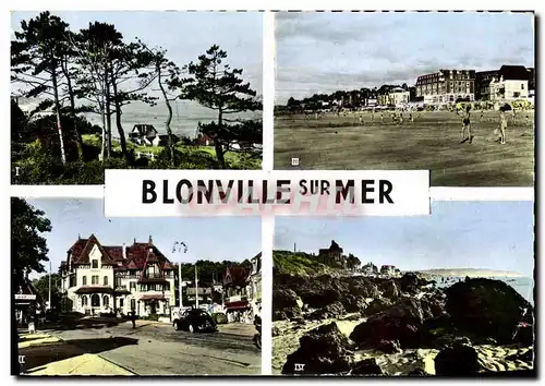 Moderne Karte Blonville sur Mer Place de l hotel de ville Roches noires