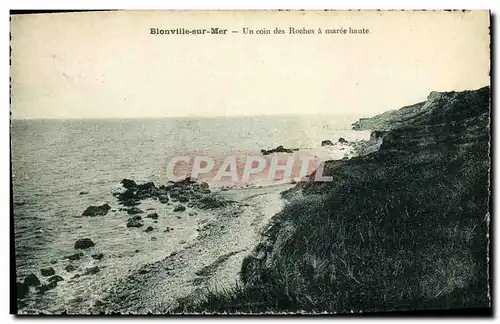 Cartes postales Blonville sur Mer Un coin des Roches a maree haute