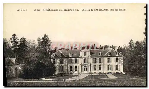 Cartes postales Chateau du Calvados Chateau de Castillon cote des Jardins