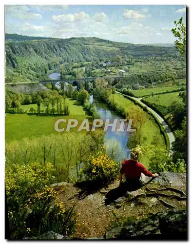 Moderne Karte La luxuriante Normandie Vallee de L Orne La Suisse Normande Clecy