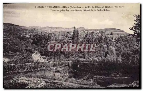 Cartes postales Suisse Normande Clecy Vallee de l Orne et Rochers des Parcs Une vue prise des tonnelles de l hot