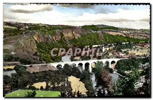 Moderne Karte Clecy Le Viaduc et les Rochers des Parcs