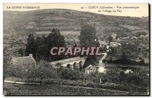 Ansichtskarte AK La Suisse Normande Clecy Vue panoramique du Village du Vey