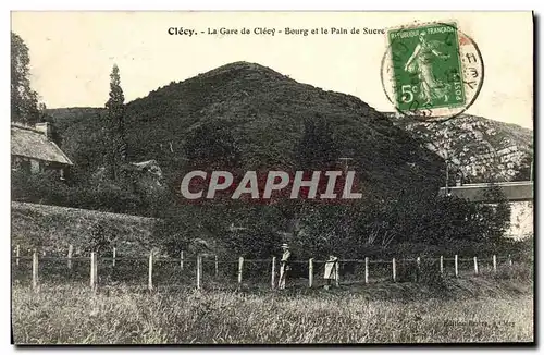 Ansichtskarte AK Clecy La Gare de Clecy Bourg et le Pain de Sucre