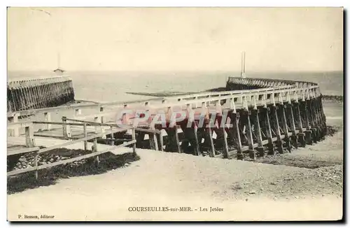 Ansichtskarte AK Courseulles Sur Mer Les Jetees