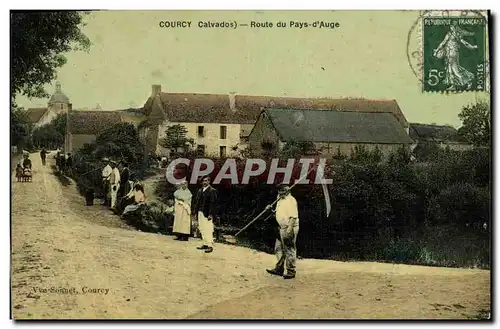 Cartes postales Courcy route de la Vallee d Auge carte toilee TOP