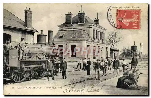 Cartes postales Gare de Couliboeuf Embranchement de Falaise TOP Train Machiena vapeur