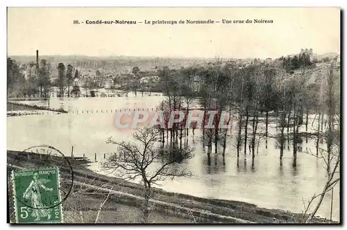 Ansichtskarte AK Conde Sur Noireau Le Printemps de Normandie Une Crue du Noireau