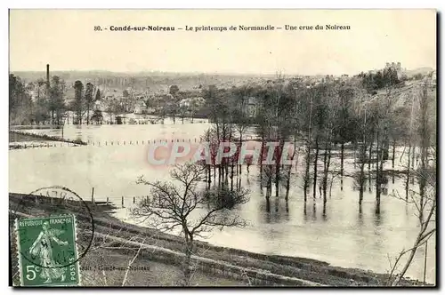 Cartes postales Conde Sur Noireau Le Printemps de Normandie Une Crue du Noireau