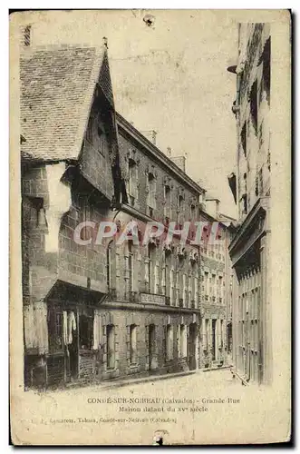 Cartes postales Conde Sur Noireau Grand rue maison