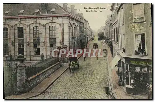 Ansichtskarte AK Conde Sur Noireau Rue St Martin Dugas