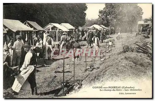 Cartes postales Conde Sur Noireau Le Champ de Foire Les rotisseries TOP