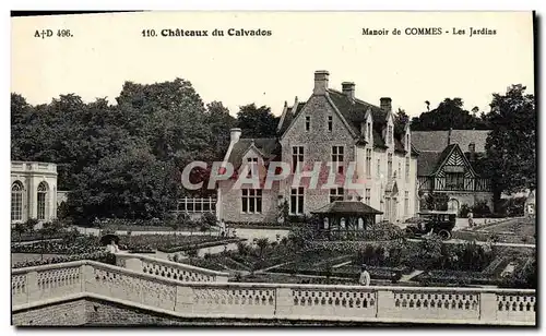 Cartes postales Chateaux du Calvados Manoir de Commes Les jardins