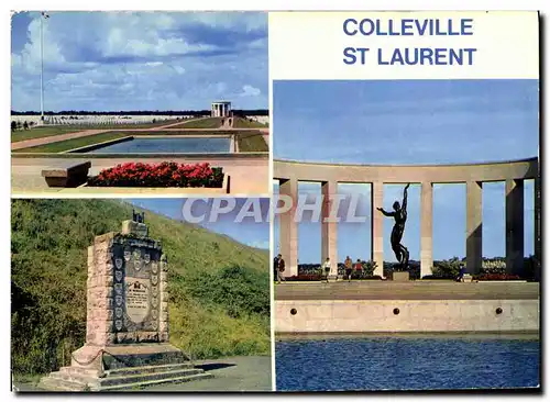 Cartes postales moderne Colleville Sur Mer St laurent Cimetiere et memorial americains de Normandie Militaria