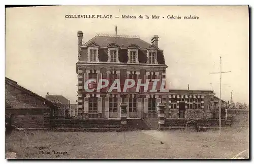 Cartes postales Collevilles Plage Maison de la Mer Colonie scolaire