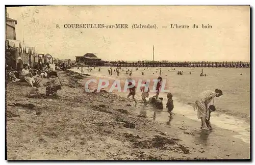 Ansichtskarte AK Courseulles Sur Mer L Heure du Bain La Plage