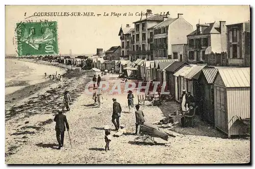 Ansichtskarte AK Courseulles Sur Mer La Plage et les cabines