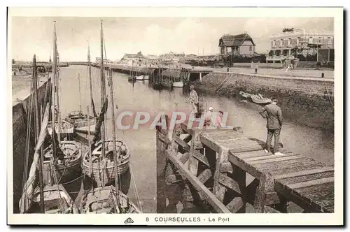 Ansichtskarte AK Courseulles Le Port Bateaux