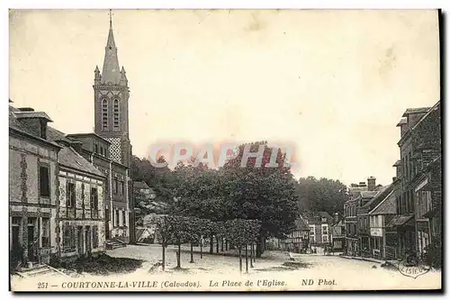 Ansichtskarte AK Courtonne La Ville La Place de L Eglise