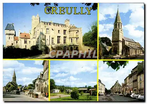 Cartes postales moderne Creully Le Chateau L eglise La Place E Paillaud Le Camping La Place