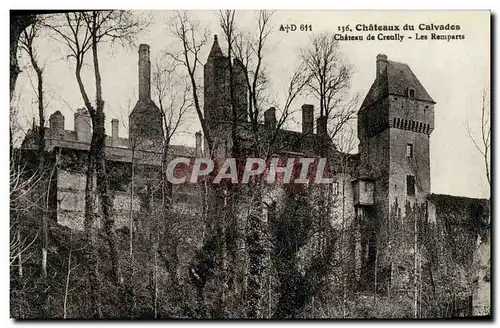 Cartes postales Chateaux du Calvados Chateau de Creully Les Remparts