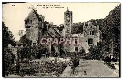 Cartes postales Chateaux du Calvados Creully Vue prise des Remparts