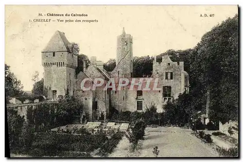 Cartes postales Chateaux du Calvados Creully Vue prise des remparts