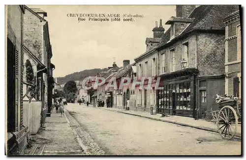 Cartes postales Crevec�ur en Auge Rue Principale