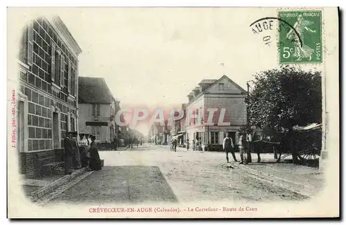 Cartes postales Crevecoeur en Auge Le Carrefour Route de Caen