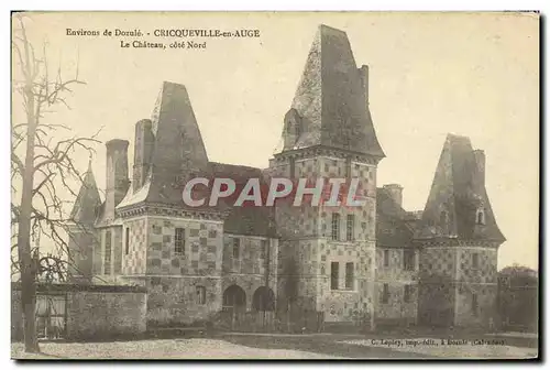 VINTAGE POSTCARD Environs of Dozule Cricqueville out of Trough the Castle dimensions Northern