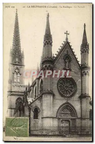 Cartes postales La Delivrande La Basilique Le Portail