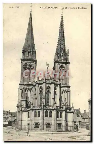 Ansichtskarte AK La Delivrande Le chevet de la Basilique