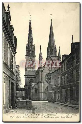 Cartes postales La Delivrande Notre Dame de la Delivrande la Basilique cote Nord Ouest