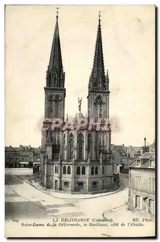 Ansichtskarte AK La Delivrande Notre Dame de la Delivrande la Basilique cote de l Abside