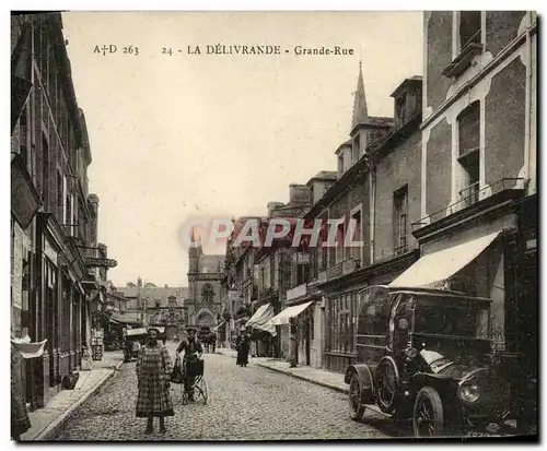 Cartes postales La Delivrande Grande Rue Automobile